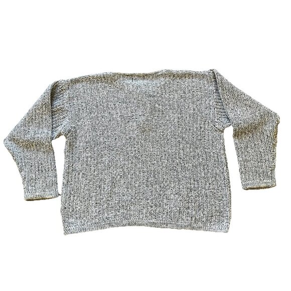 Natural Resources Shaker Knit Cotton Pullover Sweater Sage Heather Vintage 90s - Picture 4 of 6